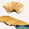 100 buste doypack in carta kraft con foglio di alluminio per alimenti, tè, spuntini, caffè, borsa richiudibile con cerniera