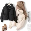 Abrigos sólidos de invierno para mujer Chaquetas casuales de algodón para mujer Parkas cálidas Abrigo de abrigo femenino Abrigo cálido de gran tamaño para mujer Top casual 201225