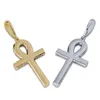 TOPGRILLZ Solid Back Ankh Cross Collana Uomo Hip Hop Collane con ciondolo Iced Out AAA + Bling CZ Stone Regali Drop 220217