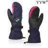 Ski Gloves 5Colors Velvet Thicken -30 Polyester Anti-Slip Waterproof Warm Winter Men Male Snowmobile Motorcycle Cold Snow1