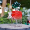 Bong carré coloré corps rectangulaire conduites d'eau en verre plates-formes pétrolières Bongs percolateur tuyau en verre capiteux nuage sur Bongs avec Banger en gros