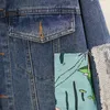 Giubbotti da donna 2022 Primavera Autunno Giacca di jeans Paillettes Cappotto Patchwork Cartoon Jeans Casual Cappotto allentato femminile Outwear P638
