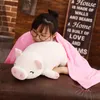 4075 cm squishy gris fylld docka liggande plysch piggy leksak djur mjuk plysch hand varmare kudde filt barn baby tröstande gåva9304128