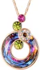 Gemmance Round Bubble Necklace Is Made of Crystal Rainbow Stone Silver or Rose Gold Plating 45 72 Cm 5 72 Chain248r