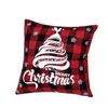 Christmas Decorations Buffalo Plaid Pillow Covers Xmas Winter Holiday Throw Pillow Case for Couch Sofa 18 Inches JK2011PH