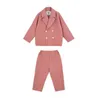Mihkalev Осенняя детская одежда для детей для девочек трексуита куртка + брюки 2PECS детская одежда наборы мальчиков падение нарядов 211224