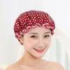 Belle Épaisse Femmes Bonnets De Douche Coloré Double Couche Bain Douche Couverture De Cheveux Adultes Étanche 100 pcs Rapide DHL 200923