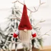 Noël Faceless Doll Décorations Arbre Cap-Rouge Originalité cadeau Longue Barbe Pendentif 2020 Ornements Poupées d'extérieur 3 5yw F2