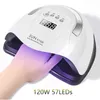 120W UV LED -nagellampa torktumlare 57 lysdioder snabbt torkande gelpolsk manikyr pedikyr professionell salong 2112286917662
