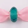 Andy Jewel 925 Sterling Silver Beads Teal Faceted Glass Charm에 맞는 유럽 판도라 스타일 보석 팔찌 목걸이 791655