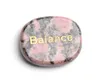 Lettering "equilíbrio" palavra positiva inspirada tamanho pequeno tamanho natural Chakra pedras gravadas Reiki Crystal Healing Palm Stone Crafts