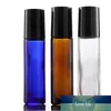 Yeni Temizle Amber Mavi Cam 10ml Rulo Şişe Boş Temel OI Parfüm Şişeleri Kozmetik için Yeni Rulo Topu ile