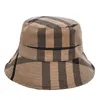 Autumn and Winter Women's Stripe Fashion Warm Sunshade Fisherman's Hat Suede Basin Casual Foldbar Thermal1