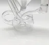 Clear Recycler Oil Rigs Glass Bong Mini Smoking Pipe 5inch Heady Glass Dab Rigs with 9mm Quartz Banger