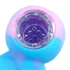 4.1 inch lady smoking pipe portable and unbreakable Silicone Dab Rig Glass Bong Oil Rigs herb silicone hookah