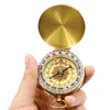 Användbar utomhus Sport Camping Vandring Portable Brass Pocket Golden Fluorescence Compass Navigation Camping Tools Leksaker