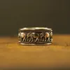 Ancient silver Animal Elephant ring sculpture women men rings band fashion jewelry gift will and sandy