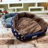 WHISM Elegante 3 tamaños Cama para perros cálida Esteras impermeables suaves para pequeños medianos Otoño Invierno Casa para mascotas Gato Cama Perro Y200330