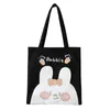 Winkelen Tassen Korea Dames Schouder Ins Mode Student Leuke Cartoon Grote Capaciteit Tote Canvas Aangepaste 220307