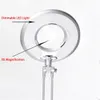 LED 8X Magnifier Lamp Swivel Arm Clip-on Table desk Light repair cosmetology Clamp Beauty Skincare Manicure Glass Lens Tattoo C10199p