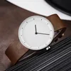 40MM Round Dial Male Wristwatch Azole Fashion Casual Style Quartz Leather Bands Watch Life Waterproof Watches for Men