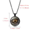 Dragon eye time ädelstenshänge halsband silver brons glas cabochon halsband för kvinnor män mode smycken