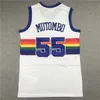 Koszulki do koszykówki uniwersyteckiej Danvers Dikembe #55 Mutombo Jersey Throwback Mens szyte retro wykonane na zamówienie rozmiar S-5xl