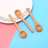 Drewniana Round Bambusowa łyżka Zupa Tea Coffee Salt Spoon Jam Scoop DIY Kuchnia Narzędzie Kids Lody Stołowe Narzędzie