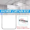 2Type Extendable U Shape Shower Curtain Rod Pole 80130cm 304 Stainless Steel Curved Rail Rod Bar High Quality Bathroom Hardware T4785500