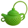 Silicone Tea Infuser 7 Colors Teapot tool Shaped Reusable Strainer TeaBag Filter Diffuser Home Kitchen Accessories TeaTools LLS670-WLL