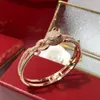 Panthere bangle diamanten 18 K goud officiële replica sieraden topkwaliteit luxe merk AAAAA klassieke stijl armband hoogste teller kwaliteit prachtig cadeau