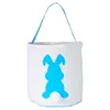 Canvas Sequins Bunny Easter Basket Plush Easter Hunt Egg Candy Storage Bucket Party Easter Rabbit Print Bucket T3I51636