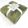 Luxury Pure Mesh BabyFleece Towel Pineapple Grille Blanket Throw For Sofa Bed Family 201113