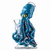 Stile di Halloween Unico Narghilè Polpo Inebriante Vetro Bong Soffione Perc Percolatore Becher Bong Occhi Stile Olio Dab Rig Wax Rigs Con Ciotola