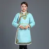 Winter Tang suit women robe vintage gown traditional ethnic living Clothing mongolian dress elegant festival party dresses