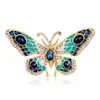 Fashion Gold butterfly brooch colorful diamond butterfly corsage scarf buckle dress suit brooches women fashion jewelry will and sandy gift