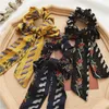 Koreaanse stijl bloemen haar lint vrouw bowknot bloem haar banden scrunchies meisjes elastische haarband haaraccessoires