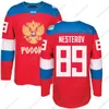 2016 World Cup Team Rusland Hockey Jerseys WCH 90 Namestnikov 89 Nesterov 88 Vasilevskiy 87 Shipachev 86 Kucherov 79 Markov 77 Telegin