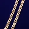 10 mm Gold Miami Cuban Link Halskette Bling Zirkon Charm Herren Hip Hop Kette Damen Schmuck