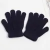 2-6 years old monochrome warm gloves for children winter with velvet creative five finger knit gloves outdoor cycling warm glove