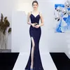 Prom Dresses Sexy Halter Mermaid Pleat Sequin Prom Dress Floor Length in stock Party Canonicals with Belt