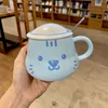 Tazze Net Red Cute Pet Cup Tazza di personalità in ceramica di alto valore con coperchio Cucchiaio Studentesse Restano e bevono