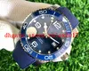 Mens ZF Factory Conquest Watch ETA 2824 l888.2 Automatic Mechanical Blue rubber with ceramic Waterproof 41mm Waterproof
