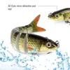 9 8.1G 85 mm Section Excellent Metal HardEd Flexible Swimbait Fishing Muskie Crankbait Lure avec crochets artificiels dans Ocean Boat Fishin