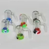 Smoking Glass Reclaim Ash Catcher with 5ml Silicone Wax Jar for Bongs Water Pipe Dab Rigs 14mm joint quartz bangers