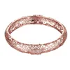 Bracelets en filigrane rétro femmes exquis couleur or Rose bracelets en Zircon cubique motif ethnique accessoires de bijoux creux pour Lady2193881