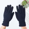 Vinter damer fleece plysch handskar handled full finger vantar solid färg mode kvinnlig varm 8 färger1