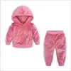 Neue Mode Jungen Mädchen Tracksuit Kleidungsstücke Kinder Sport tragen Freizeitanzug Hoodies+Hosen 2pcs Set Children Outfits