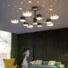 Lustres lustres led modernos para sala de estar quarto ajustável quarto de decoração interna luzes com controle remoto