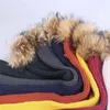 Enfants tricoté écharpe Set de luxe d'hiver chaud Crochet Chapeaux Foulards avec véritable fourrure Pom Beanie Hat pour garçons et filles Y201024